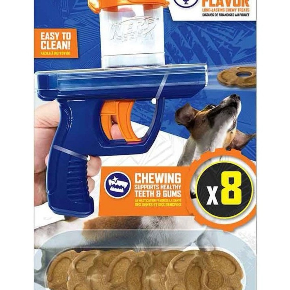 Nerf Blue and Orange Dog Treat Blaster